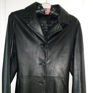 leather 3/4 length jacket